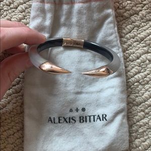 Alexis Bittar Iridescent Lucite/ Rose Gold Cuff